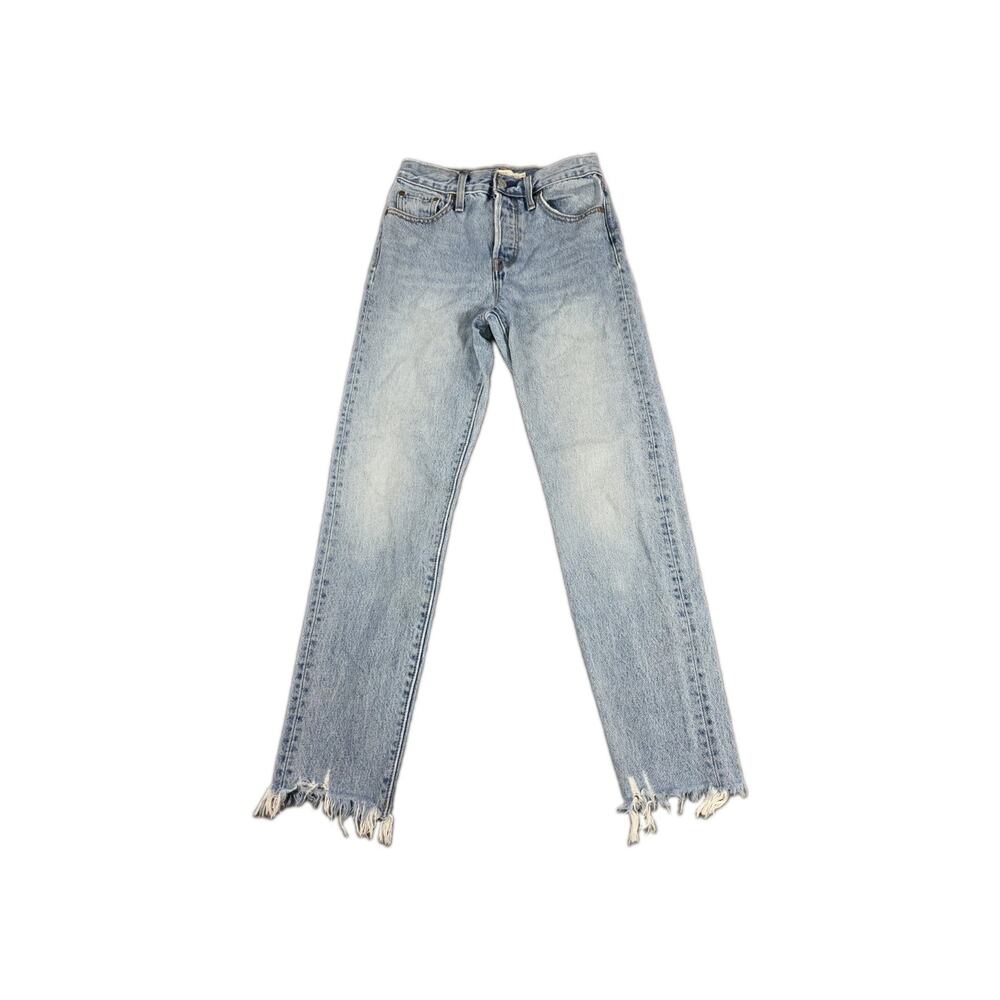 Levi's Premium Wedgie Straight Jeans Women's Size 25 Light Wash High Rise Denim
